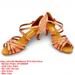 Giày Latin Nữ WellDance 9712 Gót 6.5cm (9712WD6P) - Cam