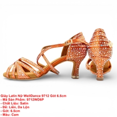Giày Latin Nữ WellDance 9712 Gót 6.5cm (9712WD6P) - Cam