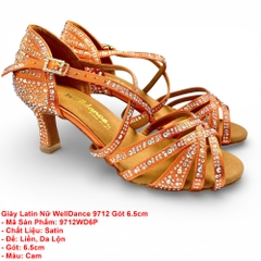 Giày Latin Nữ WellDance 9712 Gót 6.5cm (9712WD6P) - Cam