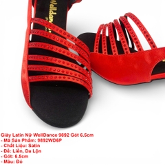 Giày Latin Nữ WellDance 9892 Gót 6.5cm (9892WD6P) - Đỏ