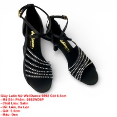 Giày Latin Nữ WellDance 9892 Gót 6.5cm (9892WD6P) - Đen