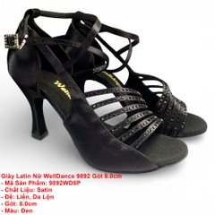 Giày Latin Nữ WellDance 9892 Gót 8.0cm (9892WD8P) - Đen