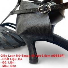 Giày Latin Nữ Sasan 99 Gót 6.5cm (99SS6P) - Đen
