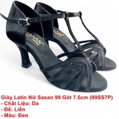 Giày Latin Nữ Sasan 99 Gót 7.5cm (99SS7P) - Đen