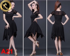 Váy Đầm Tập Latin Tay Ngắn A21