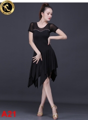 Váy Đầm Tập Latin Tay Ngắn A21