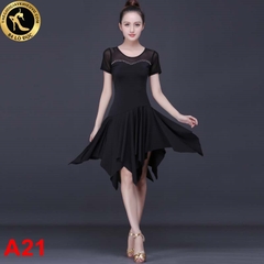 Váy Đầm Tập Latin Tay Ngắn A21