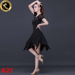 Váy Đầm Tập Latin Tay Ngắn A21