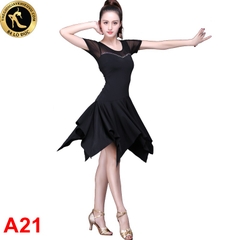 Váy Đầm Tập Latin Tay Ngắn A21