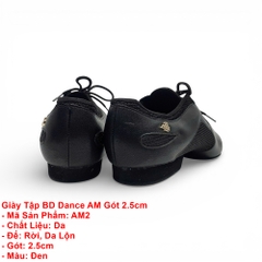 Giày Tập BD Dance AM Gót 2.5cm (AM2) - Đen