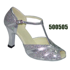 Giày Latin Nữ JigFoo 500505 Gót 6.5cm (500505J6P) - Bạc