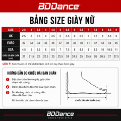 Giầy Standard Nữ BD Dance 125 Gót 6.5cm (125BD6P) - Nâu Da Bò + Size