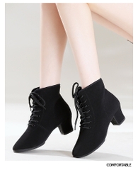 Boot Cổ Ngắn Gót 3cm (BootVai3P) - Vải