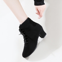 Boot Cổ Ngắn Gót 3cm (BootVai3P) - Vải
