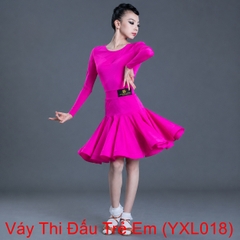 (YXL) Váy Thi Đấu Trẻ Em (YXL018) - Hồng + Size