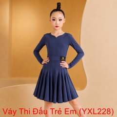 Váy Thi Đấu Trẻ Em (YXL228) - Xám + Size