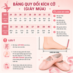 Giày Múa (GM) - Lạc Đà + Size