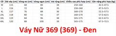 (CMJ) Váy Nữ 369 (369) - Đen + Size