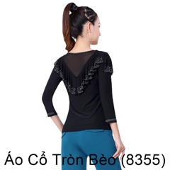 (Aidixing) Áo Cổ Tròn Bèo (8355) - Đen + Size