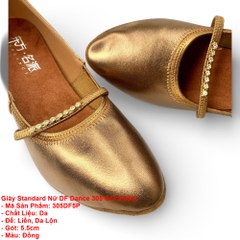 Giày Standard Nữ DF Dance 305 Gót 5.5cm (305DF5P) - Vàng Đồng + Size