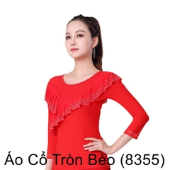 (Aidixing) Áo Cổ Tròn Bèo (8355) - Đỏ + Size