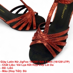 Giày Latin Nữ JigFoo 161281 Gót 7.5cm (161281J7P) - Đỏ