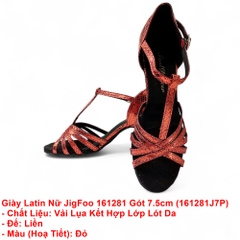 Giày Latin Nữ JigFoo 161281 Gót 7.5cm (161281J7P) - Đỏ