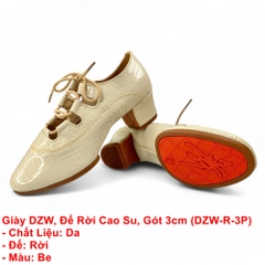 Giày DZW, Đế Rời Cao Su, Gót 3cm (DZW-R-3P) - Màu Be