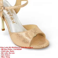 Giày Latin Nữ WellDance 1141 Gót 9.0cm (1141WD9P) - Vàng