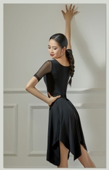 Bộ Áo Váy Tập Latin Màu Đen E3521Y