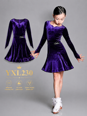 (YXL) Váy Thi Đấu Trẻ Em (YXL230) - Tím + Size