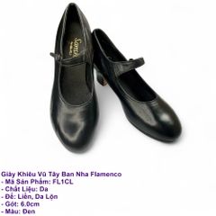 Giày Khiêu Vũ Tây Ban Nha Flamenco (FL1CL) - Đen.