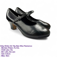 Giày Khiêu Vũ Tây Ban Nha Flamenco (FL1CL) - Đen.