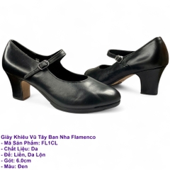 Giày Khiêu Vũ Tây Ban Nha Flamenco (FL1CL) - Đen.