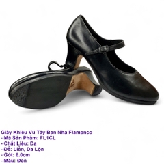 Giày Khiêu Vũ Tây Ban Nha Flamenco (FL1CL) - Đen.