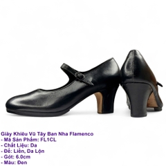 Giày Khiêu Vũ Tây Ban Nha Flamenco (FL1CL) - Đen.