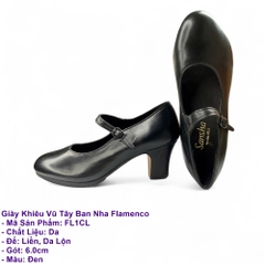 Giày Khiêu Vũ Tây Ban Nha Flamenco (FL1CL) - Đen.
