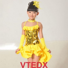 Váy Trẻ Em Đồng Xu (VTEDX) - Vàng + Size