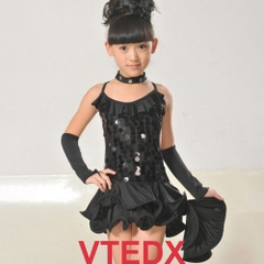 Váy Trẻ Em Đồng Xu (VTEDX) - Đen + Size