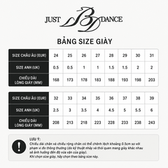 Giày Latin Nữ Just BDDance 216 Gót 9cm Đế Da (216JB9P-D) - Đồng + Size