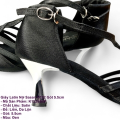 Giày Latin Nữ Sasan K122 Gót 5.5cm (K122SS5P) - Đen