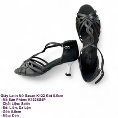 Giày Latin Nữ Sasan K122 Gót 5.5cm (K122SS5P) - Đen