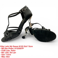 Giày Latin Nữ Sasan K122 Gót 7.5cm (K122SS7P) - Đen