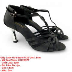 Giày Latin Nữ Sasan K122 Gót 7.5cm (K122SS7P) - Đen