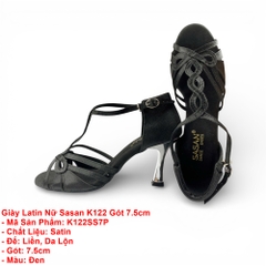 Giày Latin Nữ Sasan K122 Gót 7.5cm (K122SS7P) - Đen