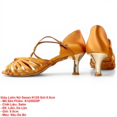 Giày Latin Nữ Sasan K125 Gót 5.5cm (K125SS5P) - Nâu Da Bò