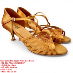 Giày Latin Nữ Sasan K125 Gót 5.5cm (K125SS5P) - Nâu Da Bò