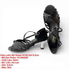 Giày Latin Nữ Sasan K125 Gót 5.5cm (K125SS5P) - Đen