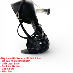 Giày Latin Nữ Sasan K125 Gót 5.5cm (K125SS5P) - Đen