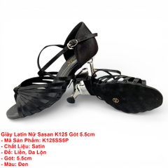 Giày Latin Nữ Sasan K125 Gót 5.5cm (K125SS5P) - Đen